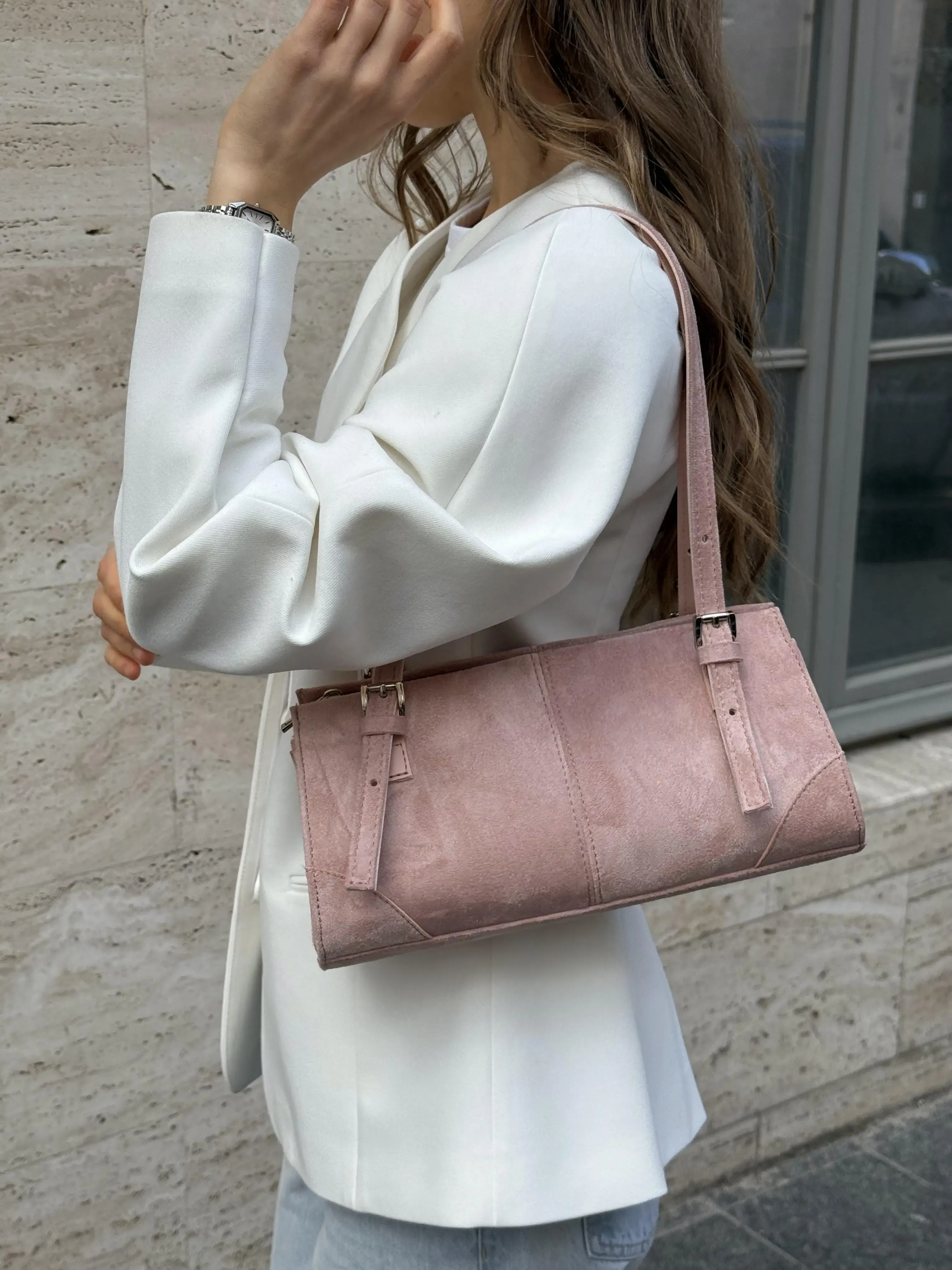 MIRA BAG SUEDE PINK